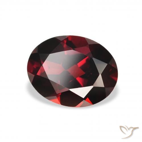 Granate almandino Rojo oscuro natural de 2.41 ct, Ovalada, VS