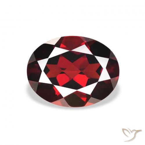 2.45ct Natural Rojo oscuro Granate almandino, Ovalada, VS