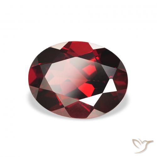 Granate almandino Rojo oscuro natural de 2.45 ct, Ovalada, VS