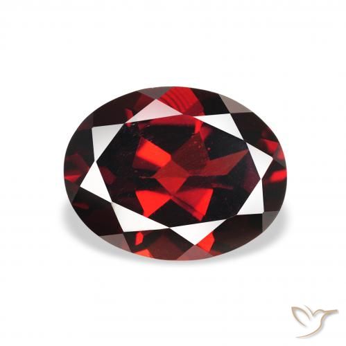 2.37ct Natural Rojo oscuro Granate almandino, Ovalada, VS