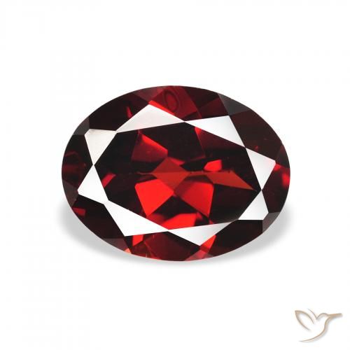 1.96ct Natural Rojo oscuro Granate almandino, Ovalada, VS