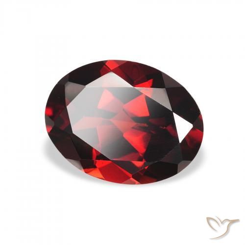 Granate almandino Rojo oscuro natural de 1.96 ct, Ovalada, VS