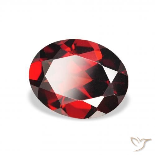 Granate almandino Rojo oscuro natural de 2.03 ct, Ovalada, VS