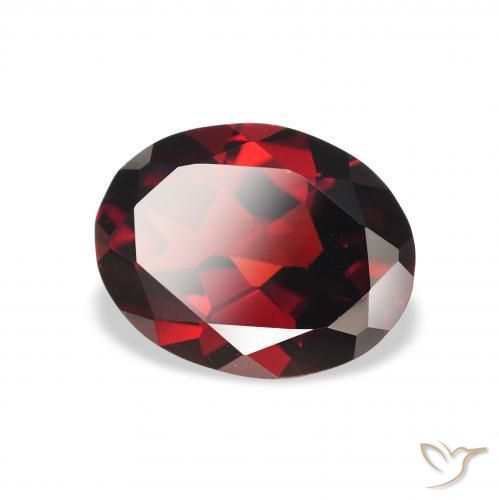 Granate almandino Rojo oscuro natural de 2.16 ct, Ovalada, VS