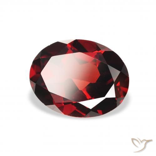 Granate almandino Rojo oscuro natural de 2.21 ct, Ovalada, VS