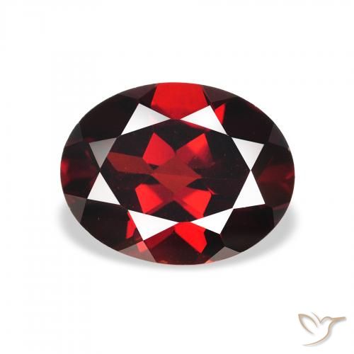 2.23ct Natural Rojo oscuro Granate almandino, Ovalada, VS