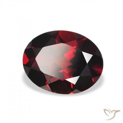 Granate almandino Rojo oscuro natural de 2.23 ct, Ovalada, VS