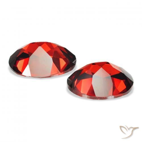 Gemas de Granate almandino Rojo oscuro natural de 4.48 ct, Ovalada, VVS-VS