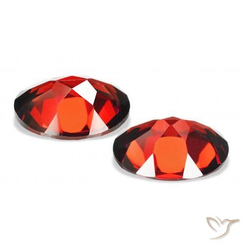 Gemas de Granate almandino Rojo sangre intenso natural de 3.94 ct, Ovalada, VVS-VS