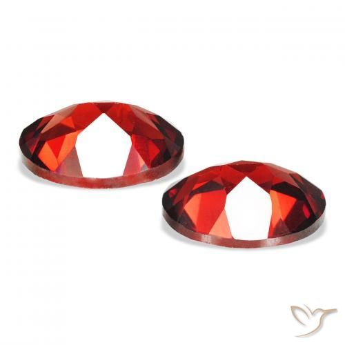 Gemas de Granate almandino Rojo oscuro natural de 4.46 ct, Ovalada, VS