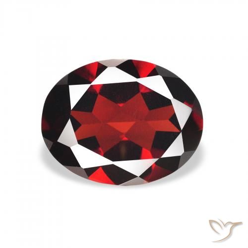 1.90ct Natural Rojo oscuro Granate almandino, Ovalada, VVS-VS