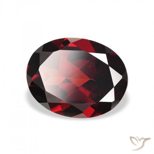 Granate almandino Rojo oscuro natural de 2.07 ct, Ovalada, VVS-VS