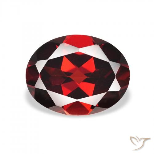 2.22ct Natural Rojo oscuro Granate almandino, Ovalada, VVS-VS
