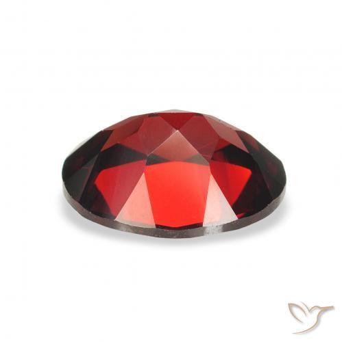Granate almandino Rojo oscuro natural de 2.12 ct, Ovalada, VVS-VS
