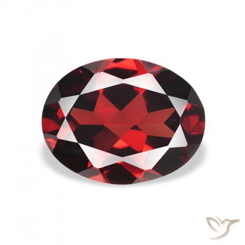 2.11ct Natural Rojo oscuro Granate almandino, Ovalada, VVS-VS