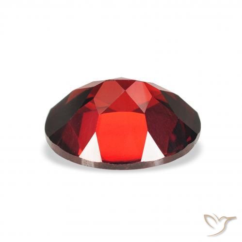 Granate almandino Rojo oscuro natural de 2.26 ct, Ovalada, VVS-VS