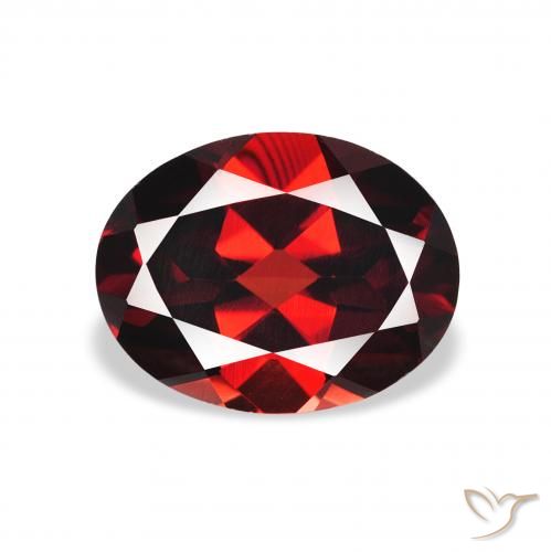 2.35ct Natural Rojo oscuro Granate almandino, Ovalada, VVS-VS