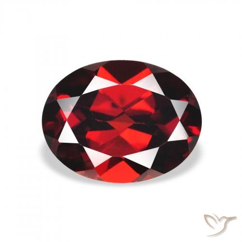 2.33ct Natural Rojo oscuro Granate almandino, Ovalada, VVS-VS