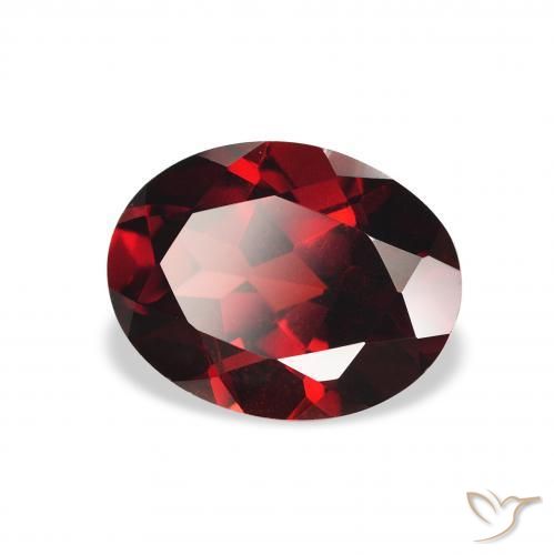 Granate almandino Rojo oscuro natural de 2.26 ct, Ovalada, VS