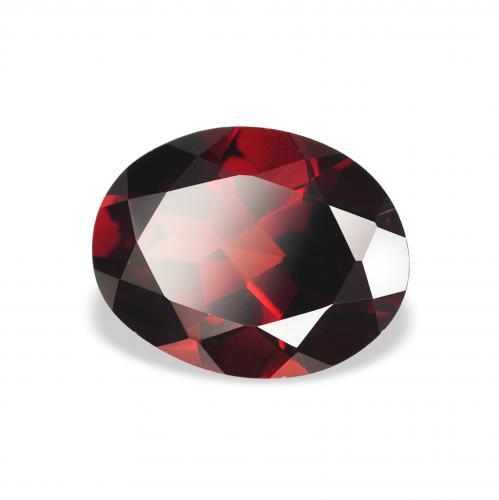 Granate almandino Rojo sangre intenso natural de 2.06 ct, Ovalada, VVS-VS