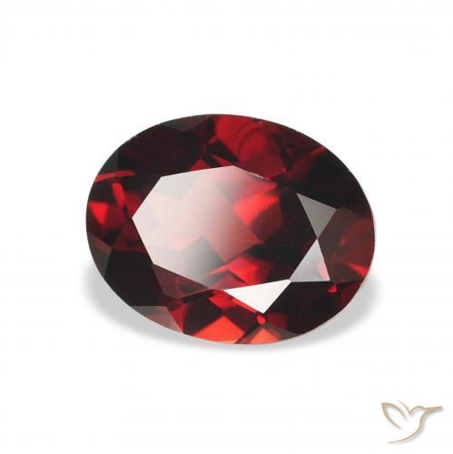 Granate almandino Rojo oscuro natural de 2.37 ct, Ovalada, VVS-VS