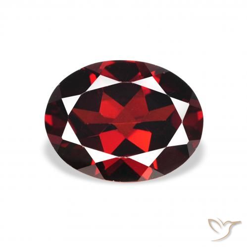 2.13ct Natural Rojo oscuro Granate almandino, Ovalada, VVS-VS