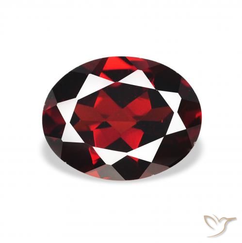 2.19ct Natural Rojo oscuro Granate almandino, Ovalada, VS