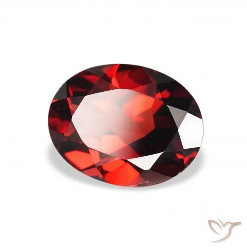 Granate almandino Rojo oscuro natural de 1.94 ct, Ovalada, VS