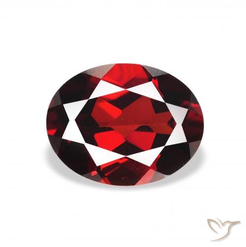 2.25ct Natural Rojo oscuro Granate almandino, Ovalada, VS