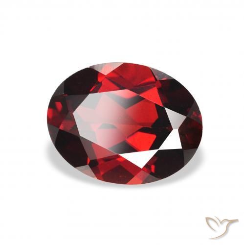 Granate almandino Rojo oscuro natural de 2.25 ct, Ovalada, VS