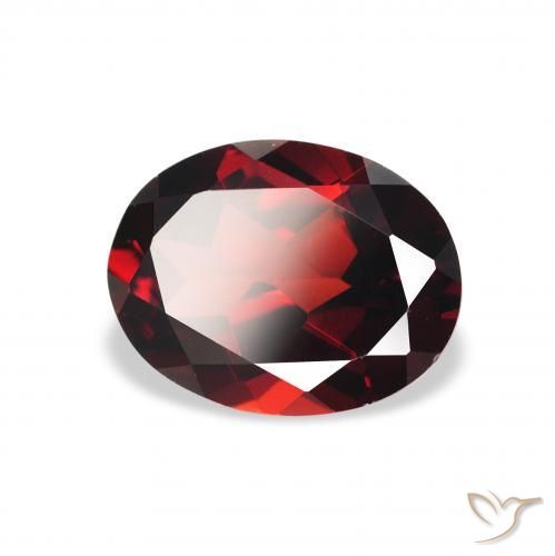Granate almandino Rojo oscuro natural de 1.94 ct, Ovalada, VS