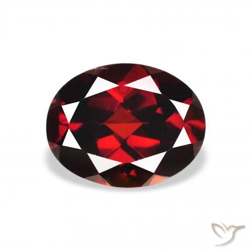 2.13ct Natural Rojo oscuro Granate almandino, Ovalada, VS