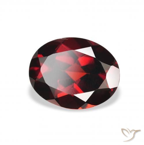 Granate almandino Rojo oscuro natural de 2.13 ct, Ovalada, VS