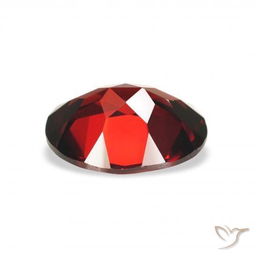Granate almandino Rojo sangre intenso natural de 1.99 ct, Ovalada, VS