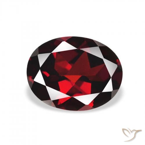 2.14ct Natural Rojo oscuro Granate almandino, Ovalada, VS
