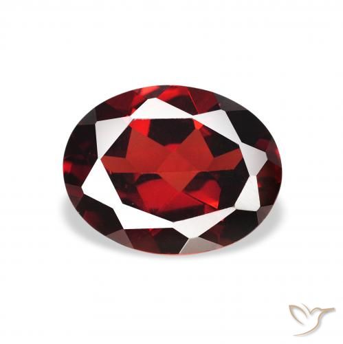 1.86ct Natural Rojo oscuro Granate almandino, Ovalada, VS