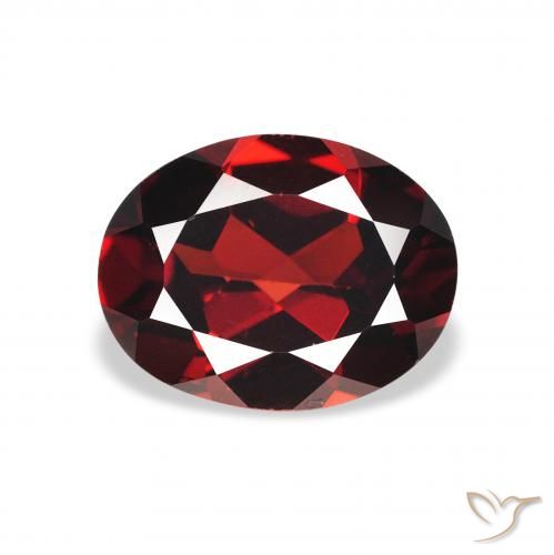 2.04ct Natural Rojo oscuro Granate almandino, Ovalada, VS