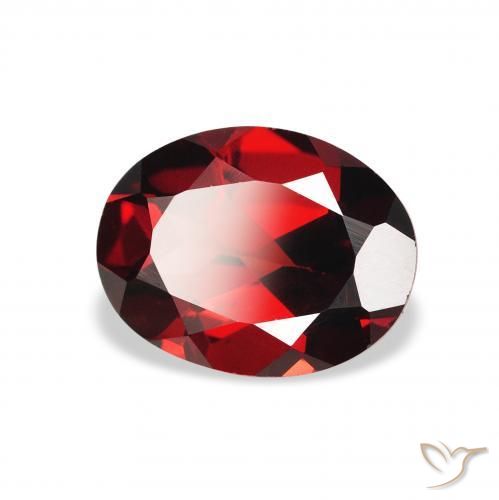 Granate almandino Rojo oscuro natural de 2.04 ct, Ovalada, VS