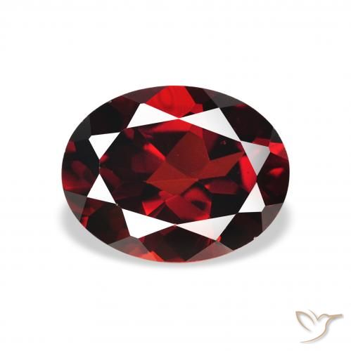 2.46ct Natural Rojo oscuro Granate almandino, Ovalada, VS
