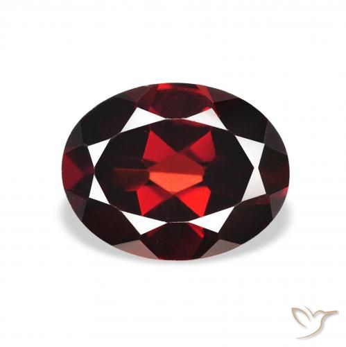 2.13ct Natural Rojo oscuro Granate almandino, Ovalada, VS