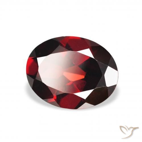 Granate almandino Rojo oscuro natural de 2.13 ct, Ovalada, VS