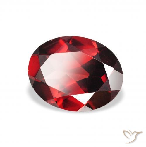 Granate almandino Rojo oscuro natural de 2.01 ct, Ovalada, VS