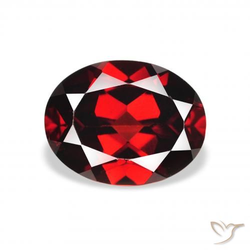 2.32ct Natural Rojo oscuro Granate almandino, Ovalada, VS