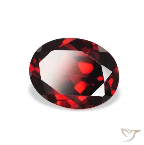 Granate almandino Rojo oscuro natural de 2.23 ct, Ovalada, VS