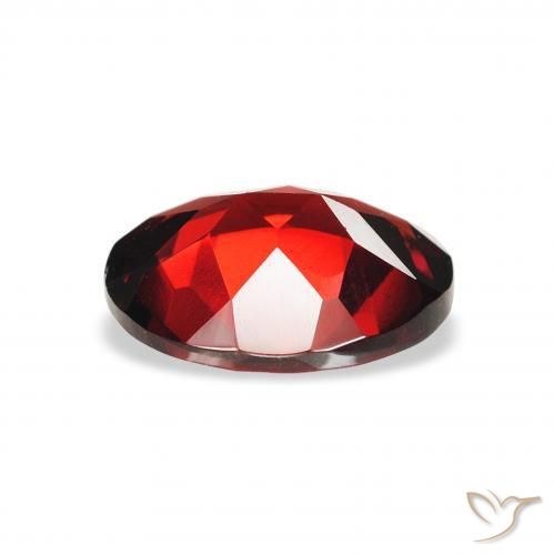 Granate almandino Rojo oscuro natural de 1.95 ct, Ovalada, VVS-VS