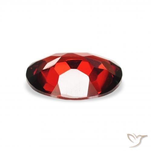 Granate almandino Rojo oscuro natural de 1.72 ct, Ovalada, VVS-VS