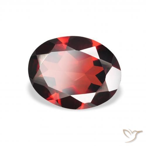 Granate almandino Rojo oscuro natural de 1.79 ct, Ovalada, VVS-VS