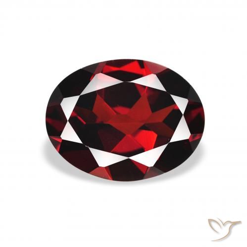 1.99ct Natural Rojo oscuro Granate almandino, Ovalada, VVS-VS