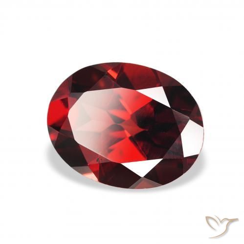 Granate almandino Rojo oscuro natural de 2.21 ct, Ovalada, VS