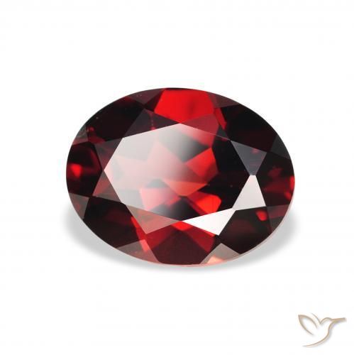 Granate almandino Rojo oscuro natural de 2.44 ct, Ovalada, VS